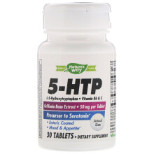 Nature's Way, 5-HTP, 100 mg, 30 Tabletten (50 mg pro Tablette)
