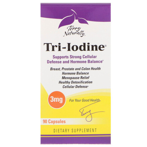 Terry Naturally, Tri-Iode, 3 mg, 90 Capsules