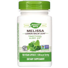 Nature's Way, Mélisse, Feuille de Mélisse, 1 500 mg, 100 Capsules Végétaliennes (500 mg par Capsule)
