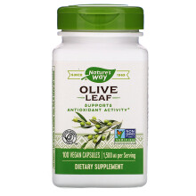 Nature's Way, Olivenblatt, 1.500 mg, 100 vegane Kapseln (500 mg pro Kapsel)