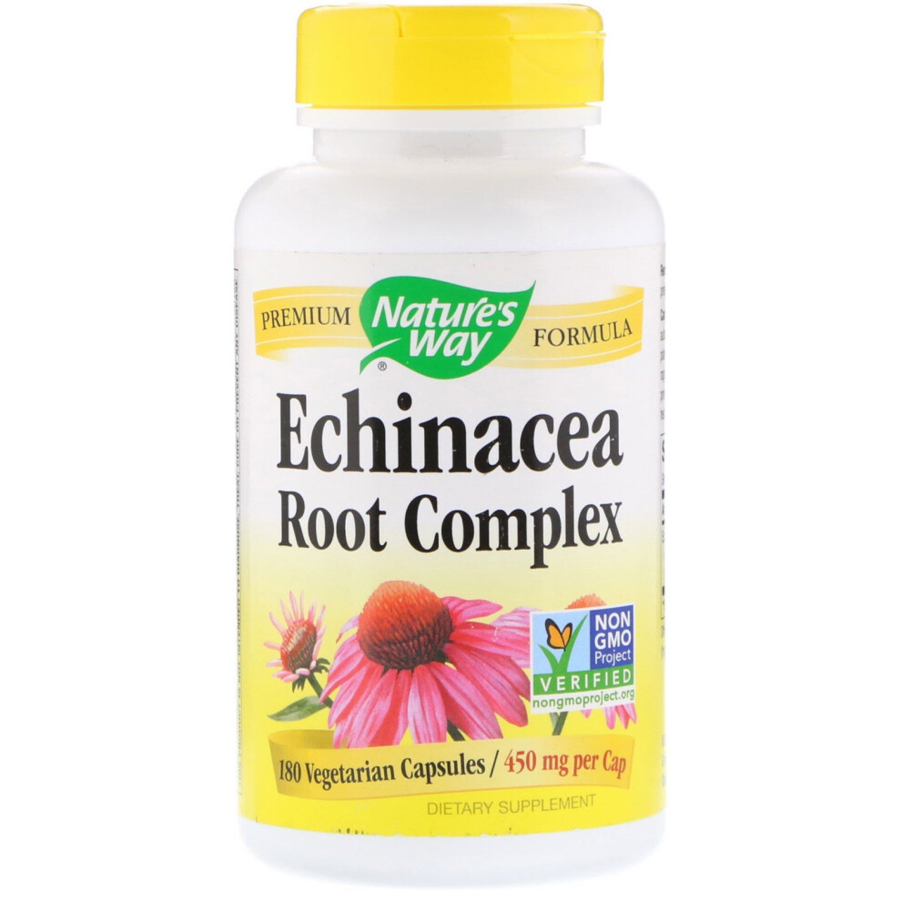 Nature's Way , Echinacea Root Complex, 450 Mg, 180 Vegetarian Capsules