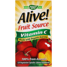 Nature's Way, Alive!, Immune Support Vitamin C, 120 Vegetarische Kapseln