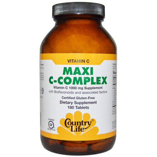 Country Life, Maxi C-Complex, 1,000 mg, 180 Tablets