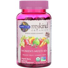 Garden of Life, MyKind Organics, Multi Femmes 40+, Baies Bio, 120 Gouttes Gélifiées Végétaliennes