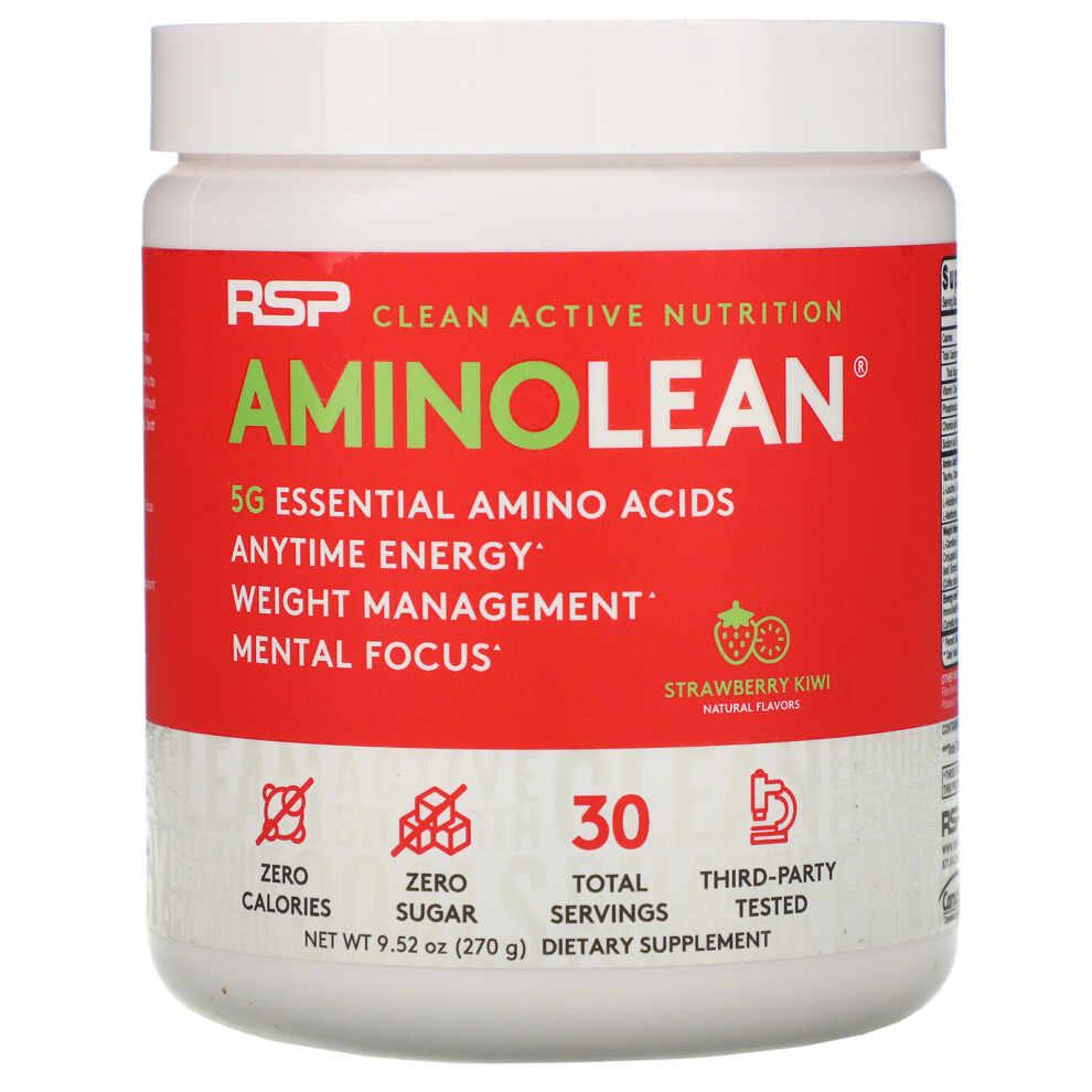Rsp Nutrition , Aminolean, Strawberry Kiwi, 9.52 Oz (270 G)