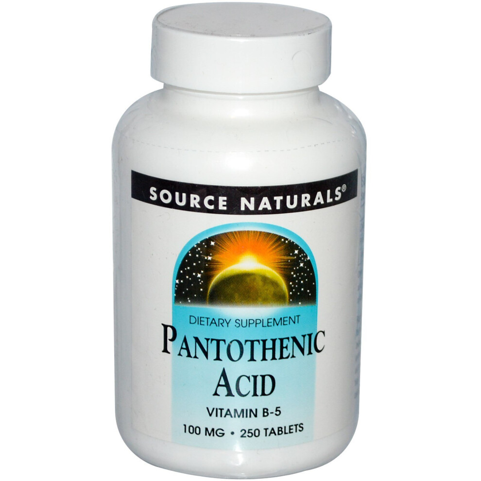 Photos - Vitamins & Minerals Source Naturals , Pantothenic Acid, 100 mg, 250 Tablets 