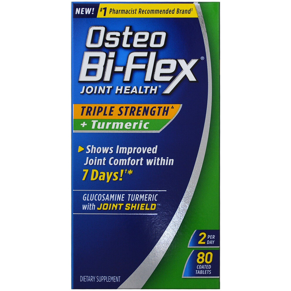 Osteo Bi-Flex , Joint Health, Triple Strength + Turmeric 80 Coated Tablets