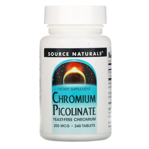 Source Naturals, Chrompicolinat, 200 mcg, 240 Tabletten