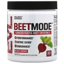 EVLution Nutrition, BeetMode, Cristaux de Betterave Concentrés, Cerise Noire, 6,88 oz (195 g)