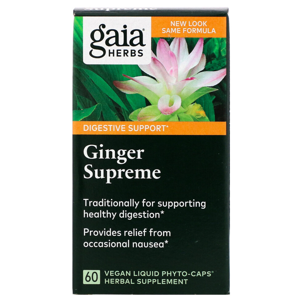 Gaia Herbs , Ginger Supreme, 60 Vegan Liquid Phyto-Caps