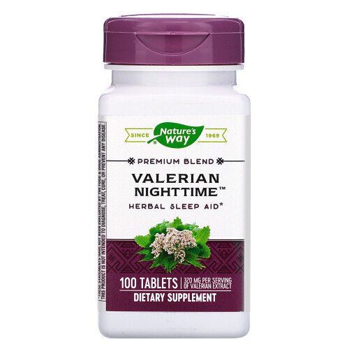 Nature's Way, Valerian Nighttime, 100 Tablets