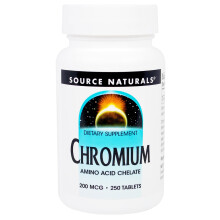 Source Naturals, Chromium, 200 mcg, 250 Tablets
