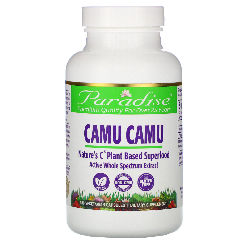 Paradise Herbs , Camu Camu, 180 Vegetarian Capsules