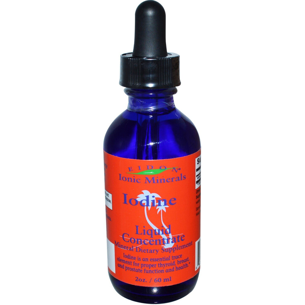 Eidon Mineral Supplements , Ionic Minerals, Iodine, Liquid Concentrate, 2 Oz (60 Ml)