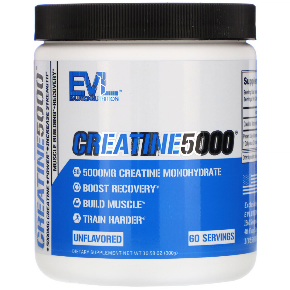 EVLution Nutrition, CREATINE5000, Unflavored, 10.58 oz (300 g)