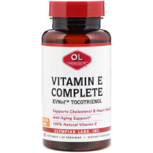Olympian Labs, Vitamine E Complète, 60 Gélules Molles