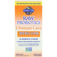 Garden of Life, Probiotiques RAW Soin Ultime, 30 Capsules Végétariennes