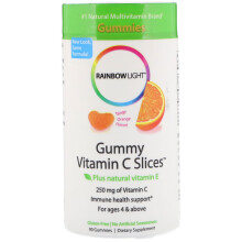 Gummivitamin C Scheiben Plus Vitamin E, Herb-Orange