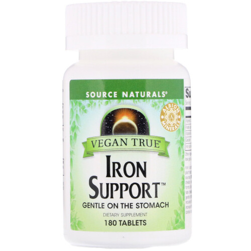 Source Naturals, Veganes True, Eisenunterstützung, 180 Tabletten