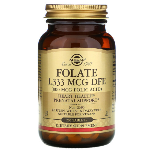 Solgar Solgar, Folate, 1,333 mcg DFE, 250 Tablets