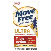Schiff, Move Free Gelenkgesundheit, Ultra, Dreifach Wirkung, 30 Überzogene Tabletten
