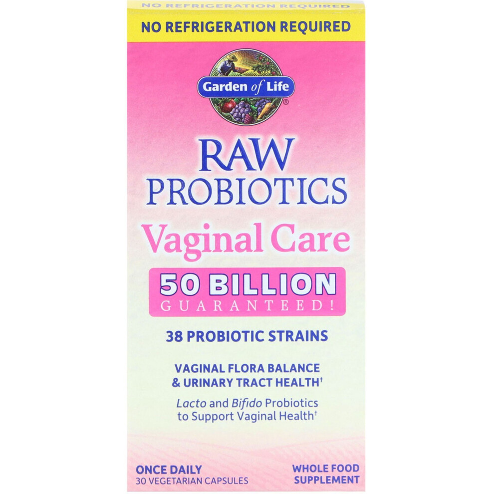Garden Of Life , Raw Probiotics Vaginal Care, 30 Vegetarian Capsules
