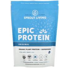 Sprout Living, Epic Protein, Organisches Pflanzenprotein + Superfoods, Original, 1 Pfund (456 g)