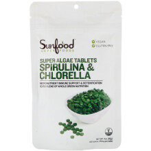 Sunfood, Super Algen Tabletten Spirulina & Chlorella, 250 mg, 456 Tabletten