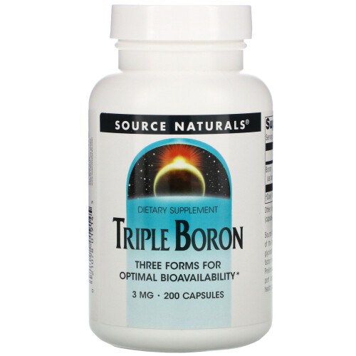 Source Naturals, Triple Boron, 3 mg, 200 Kapseln