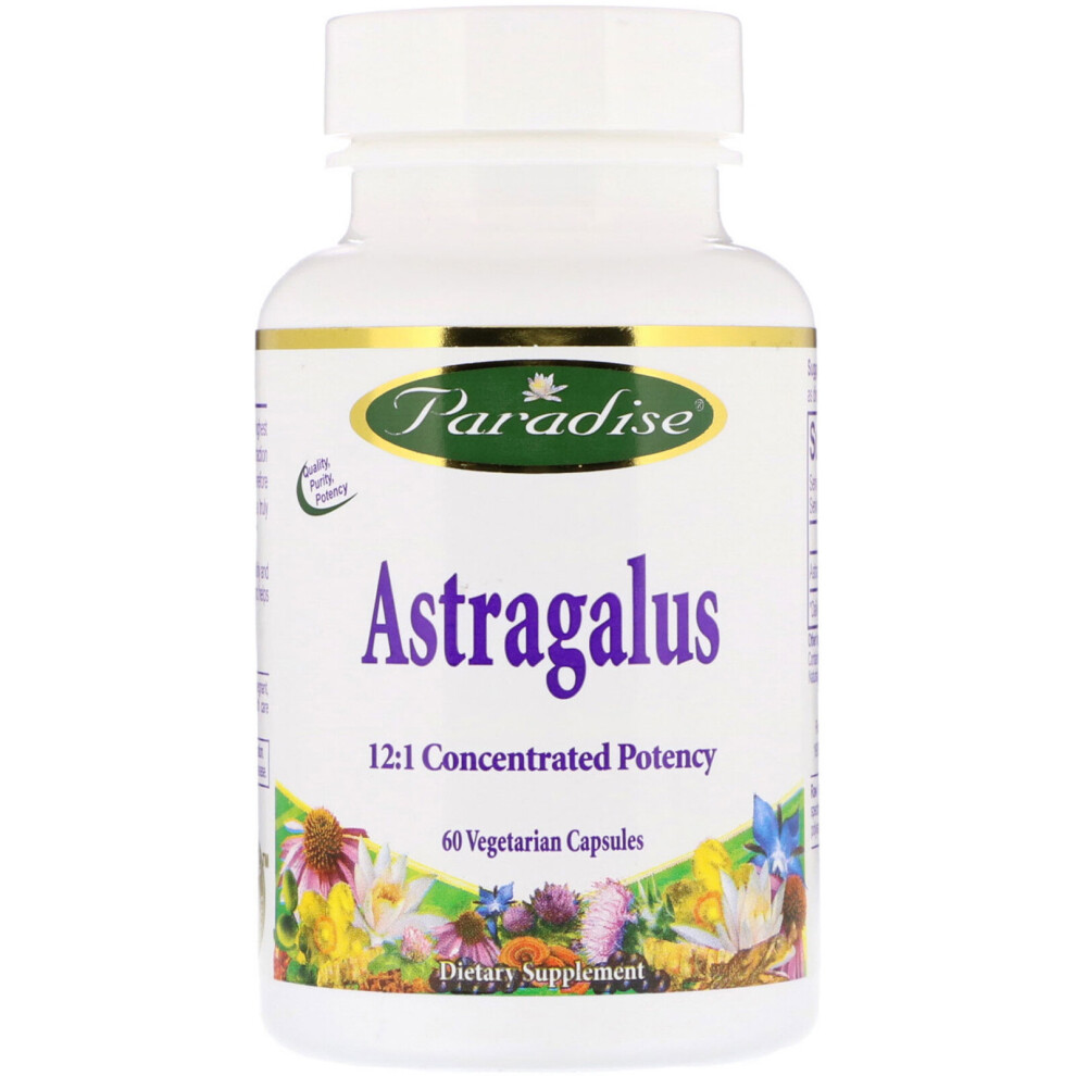 Paradise Herbs , Astragalus, 60 Vegetarian Capsules