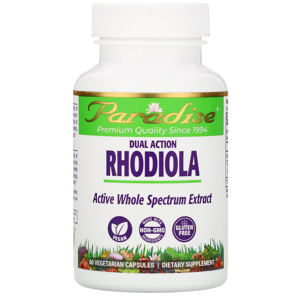 Paradise Herbs , Dual Action Rhodiola, 60 Vegetarian Capsules