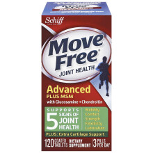 Schiff, Move Free, Advanced Plus MSM met Glucosamine & ChondroÃtine, 120 omhulde tabletten