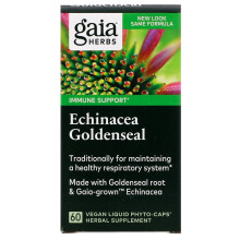 Gaia Herbs, Échinacée et Hydraste du Canada, 60 Phyto-Capsules Liquides Végétaliennes
