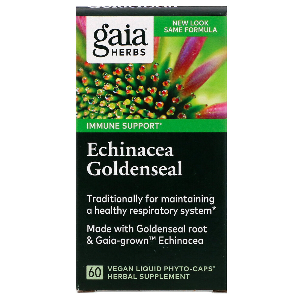 Gaia Herbs , Echinacea Goldenseal, 60 Vegan Liquid Phyto-Caps