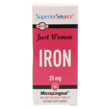 Superior Source, Just Women, Eisen, 25 mg, 90 MikroLingual Instant-Schmelztabletten