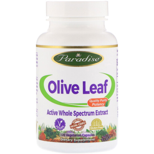 Paradise Herbs, Olivenblatt, 120 vegetarische Kapseln
