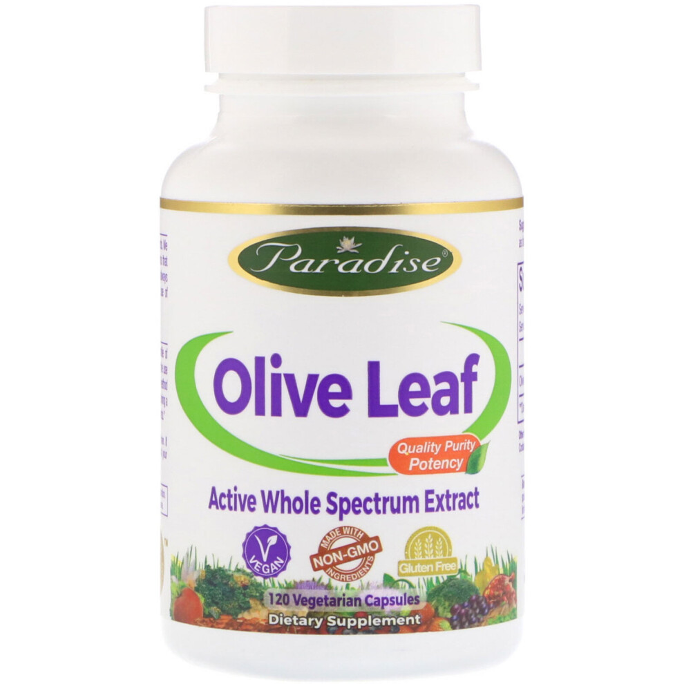 Paradise Herbs , Olive Leaf, 120 Vegetarian Capsules