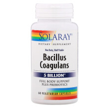 Solaray, Bacillus Coagulans, 5 Milliarden, 60 Vegi-Kapseln (2,5 Milliarden pro Kapsel)