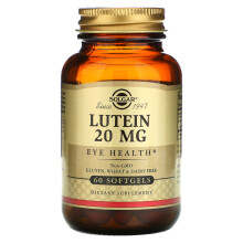 Solgar, Lutein, 20 mg, 60 Weichkapseln