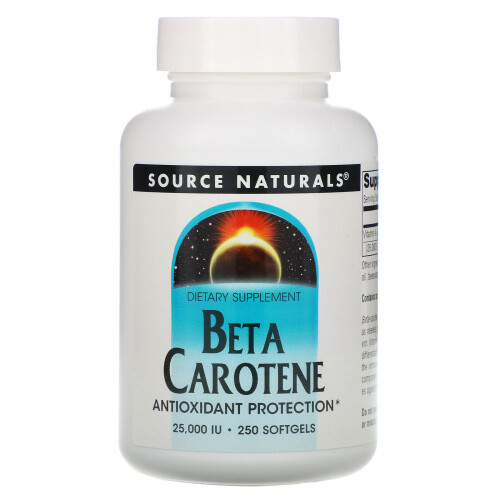 Source Naturals, Beta Carotene, 25,000 IU, 250 Softgels
