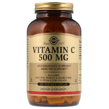 Solgar, Vitamin C, 500 mg, 250 Pflanzenkapseln