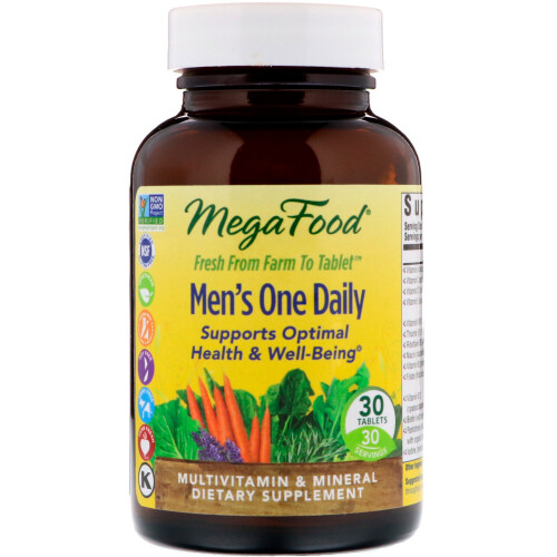 MegaFood, Männer Ein Tägliches Multivitamin, 30 Tabletten