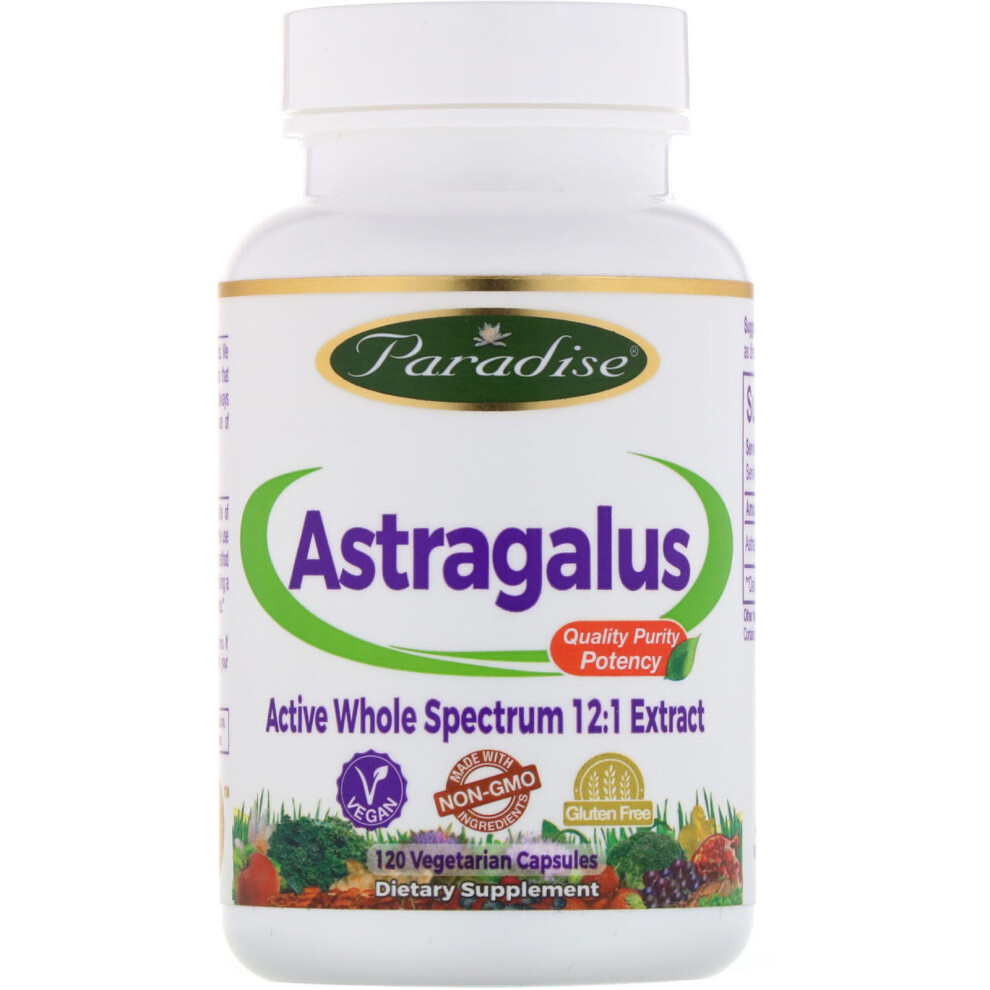 Paradise Herbs , Astragalus, 120 Vegetarian Capsules