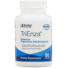 Houston Enzymes, TriEnza, Enzymes pour Intolérances Digestives, 90 Capsules