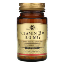 Solgar, Vitamin B6, 100 mg, 100 Tabletten