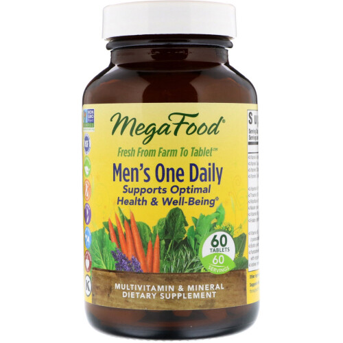 MegaFood, Men's One Daily Multivitamin, 60 Tabletten
