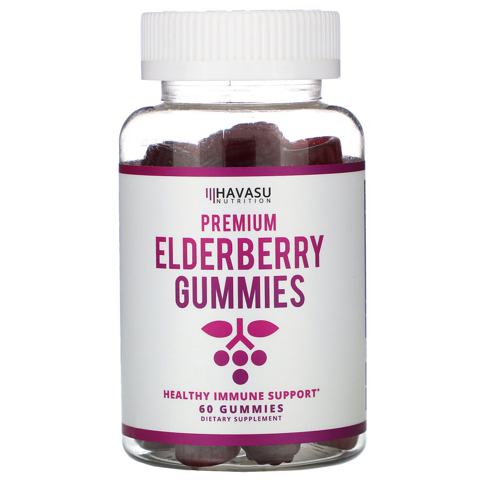 Havasu Nutrition , Premium Elderberry Gummies, 60 Gummies