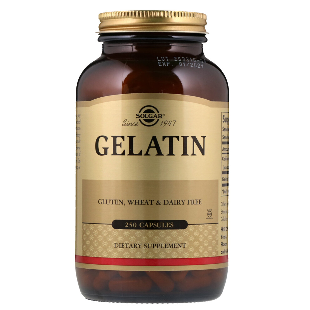 Solgar, Gelatin, 250 Capsules