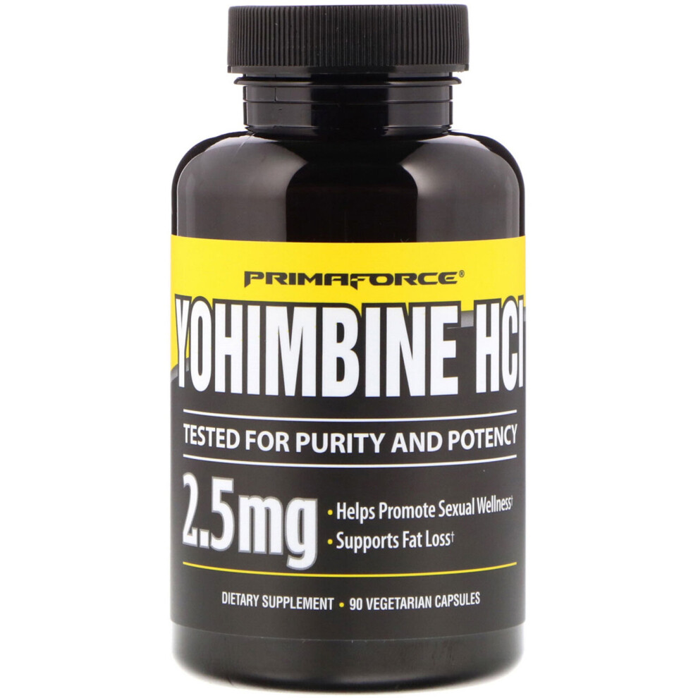 Primaforce, Yohimbine HCl, 2.5 mg, 90 Vegetarian Capsules