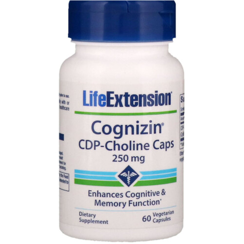 Life Extension, Citicoline (CDP-Choline), 60 Capsules Végétariennes